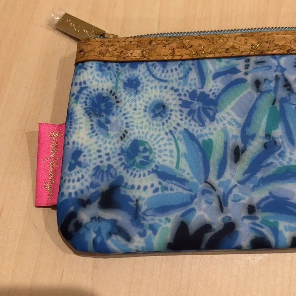 Lilly Pulitzer Pencil Case in Iris Blue High Maintenance NWOT
